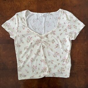 Macy’s Hippie Rose pink floral baby cinch tee